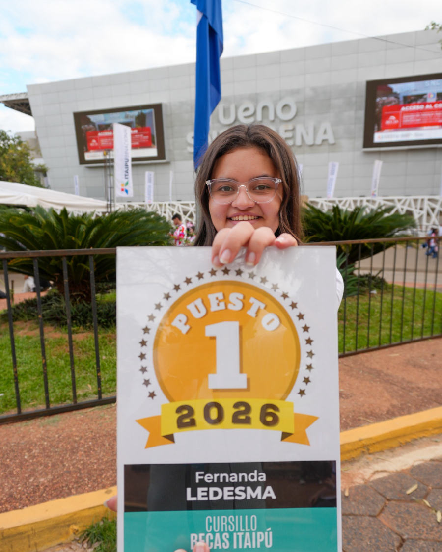 Fernanda Ledesma — Puesto 1 Becas Gobierno del Paraguay 2026, Cursillo Solow